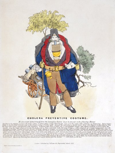 Cholera preventieve kostuum, maart 1832 door English School